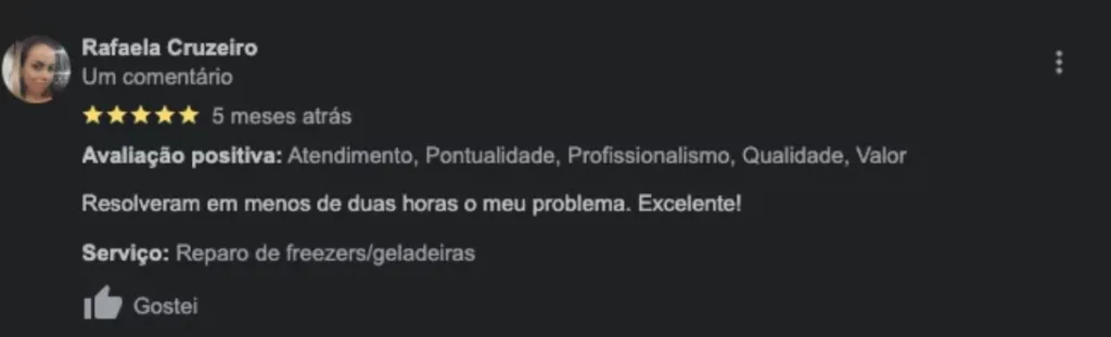 Depoimento de cliente